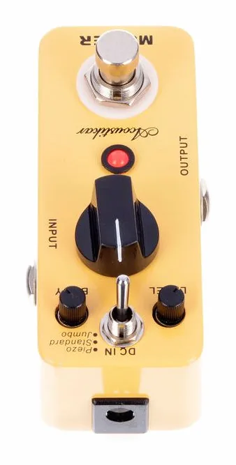 Mooer Acoustikar, manopole viste dall'alto