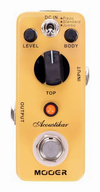 Mooer Acoustikar, connettori sul retro dell'unita