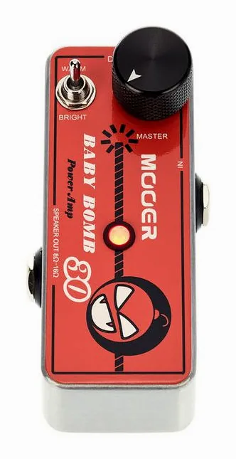 Mooer Baby Bomb 30 W, logo e finiture del pannello frontale