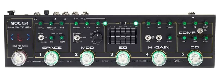 Mooer Black Truck Multi-Effects Unit, connettori sul retro dell'unita