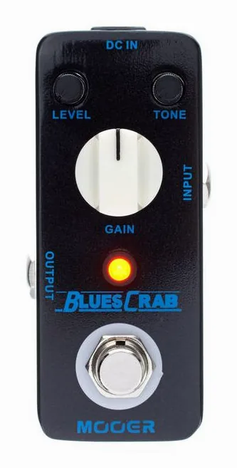 Mooer Blues Crab, manopole viste dall'alto
