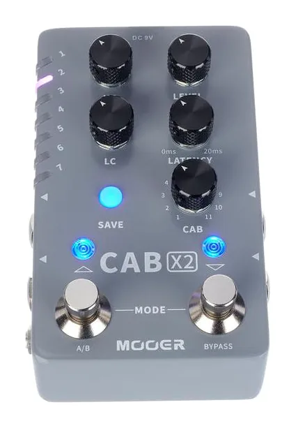 Mooer Cab X2, ingressi e uscite laterali