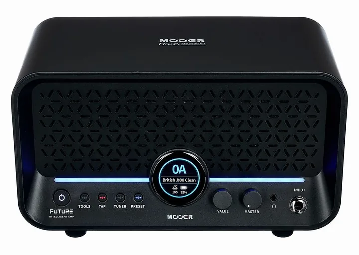 Mooer F15i Li Modeling Guitar PB, vista dall'alto della testata
