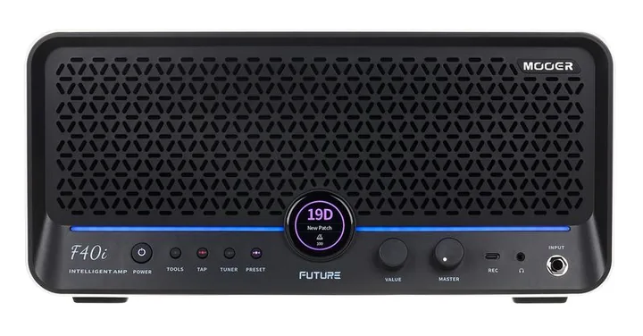 Mooer F40i Model. Guitar Combo SW, vista laterale del cabinet