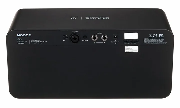Mooer F40i Model. Guitar Combo PB, vista laterale del cabinet