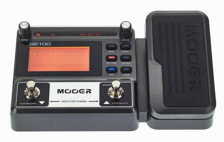 Mooer GE100 Box Guitar Multi FX, manopole viste dall'alto