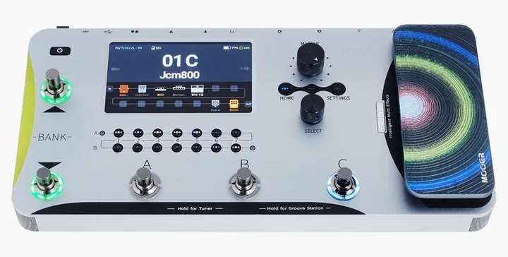 Mooer GE1000Li Amp Modelling & Multi, manopole viste dall'alto