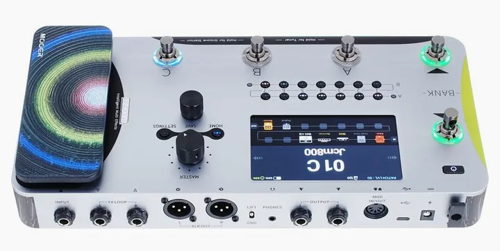 Mooer GE1000Li Amp Modelling & Multi, manopole viste dall'alto