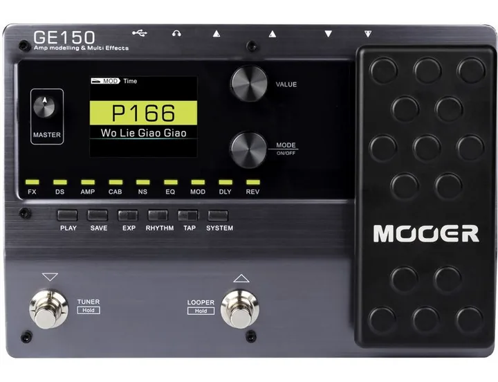 Mooer GE150 Amp Modelling & Multi, ingressi e uscite laterali