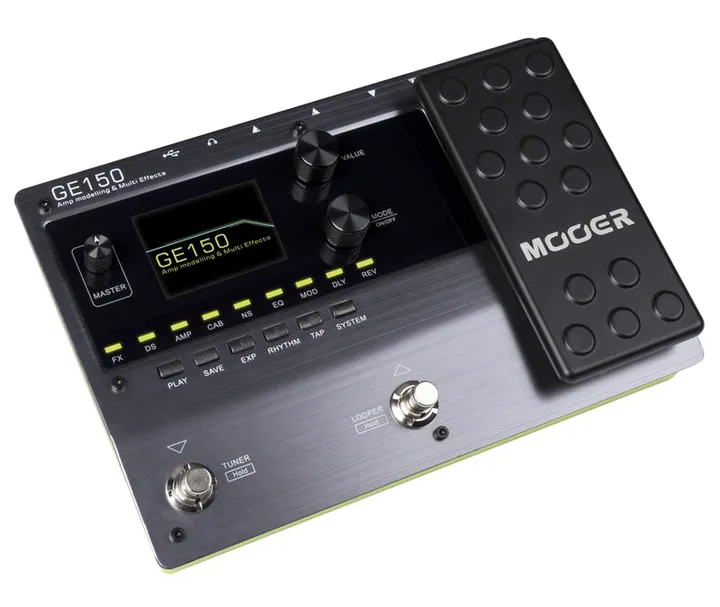 Mooer GE150 Amp Modelling & Multi, grafica del pannello superiore