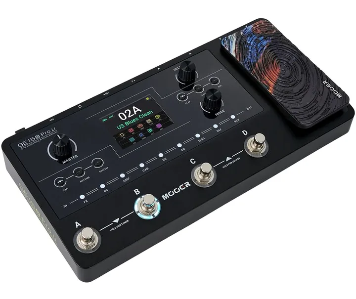 Mooer GE150 PRO LI BLK, connettori sul retro dell'unita