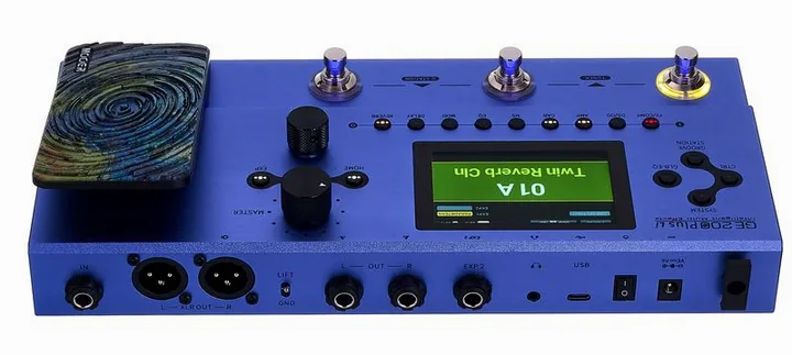 Mooer GE200 PLUS Li w. Battery, grafica del pannello superiore