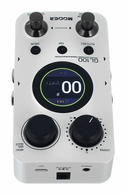 Mooer GL100 Groove Loop/Drum, grafica del pannello superiore