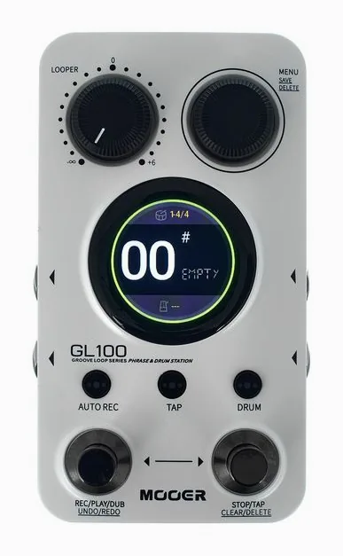 Mooer GL100 Groove Loop/Drum, connettori sul retro dell'unita