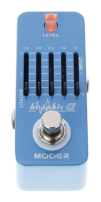 Mooer Graphic G, manopole viste dall'alto