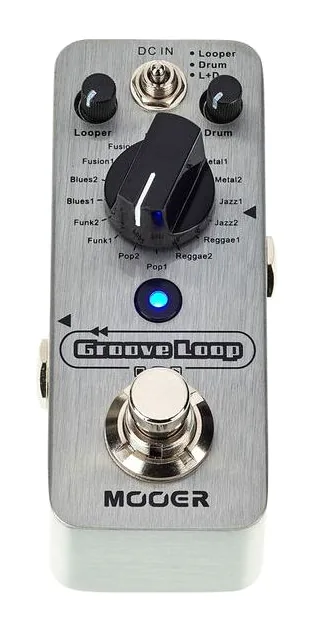 Mooer Groove Loop, grafica del pannello superiore