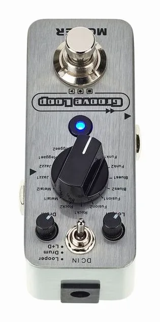 Mooer Groove Loop, grafica del pannello superiore
