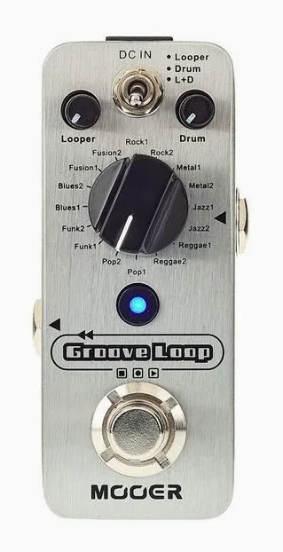 Mooer Groove Loop, connettori sul retro dell'unita