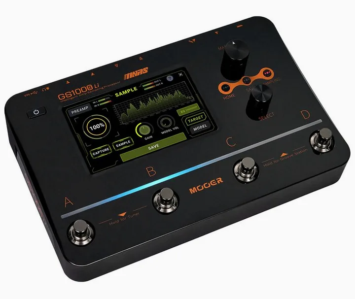 Mooer GS1000 Li Amp Sampling, manopole e selettore dei canali