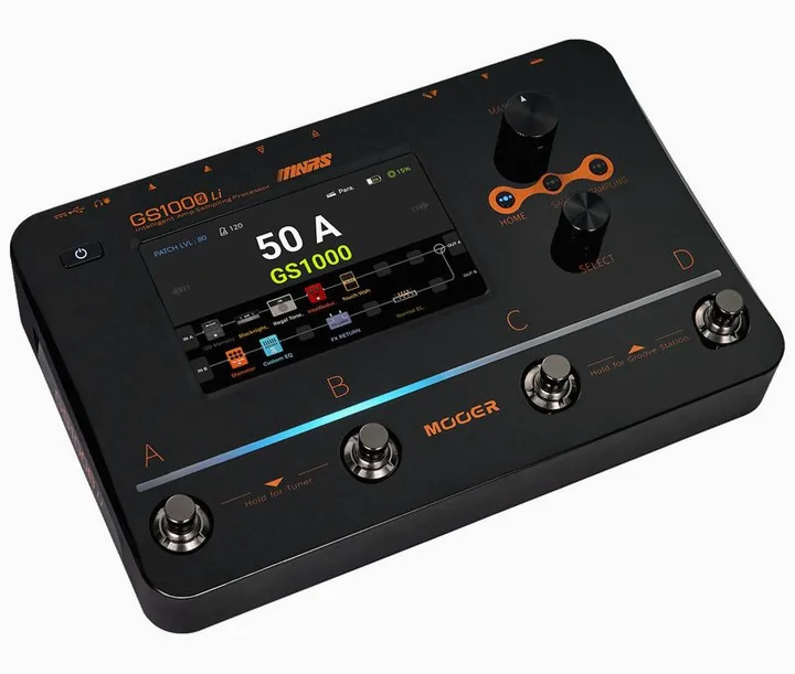 Mooer GS1000 Li Amp Sampling in primo piano frontale