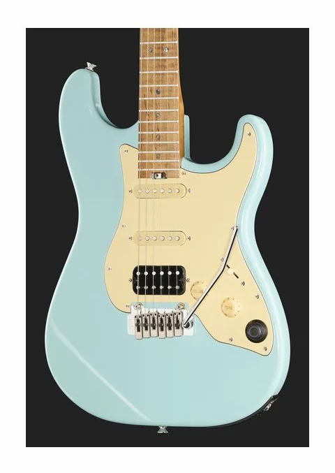 Mooer GTRS Guitar Profess. 801 TB, manico e tastiera visti di lato