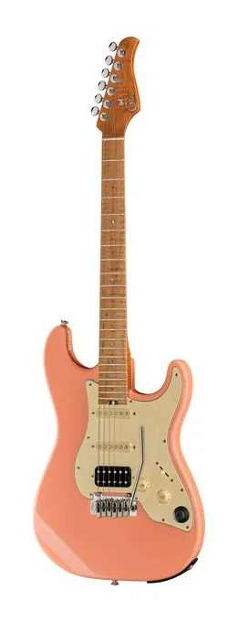 Mooer GTRS Guitar Profess. 801 FP inquadrato di fronte su sfondo neutro
