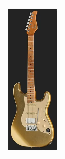 Mooer GTRS Guitar Standard S801 Gold, curve del body viste dall'alto