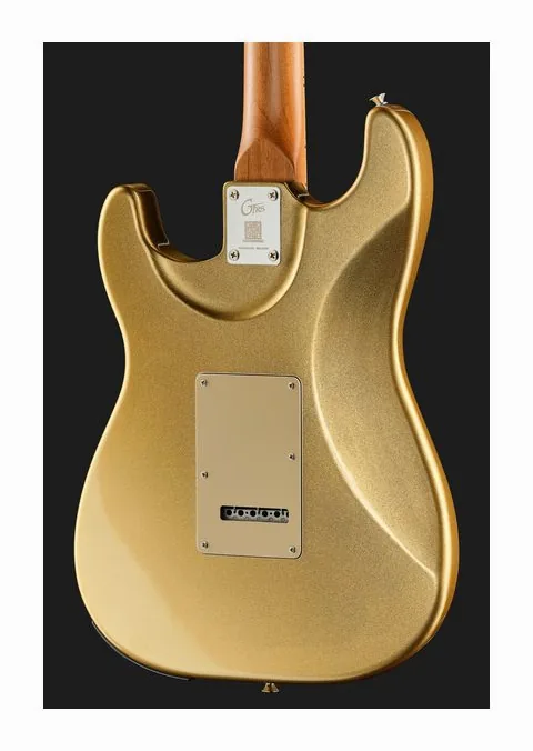 Mooer GTRS Guitar Standard S801 Gold, manico e tastiera visti di lato
