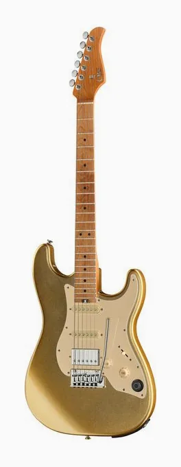 Mooer GTRS Guitar Standard S801 Gold fotografato frontalmente