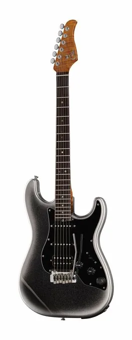 Mooer GTRS Guitars int. Prof. 800 DS inquadrato di fronte su sfondo neutro