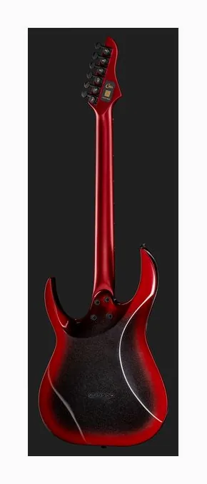 Mooer GTRS Guitars Modern 800 DRD, manico e tastiera visti di lato