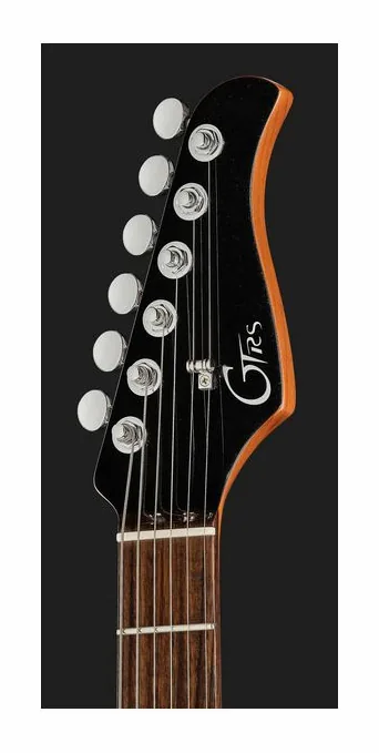 Mooer GTRS Soloist 810 Blue Burst, curve del body viste dall'alto
