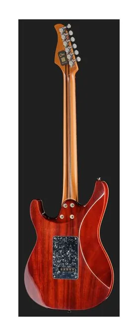 Mooer GTRS Soloist 810 Brown Burst, corpo e verniciatura in primo piano