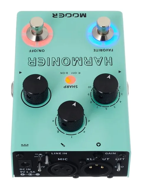 Mooer MVP2 Harmonier, connettori sul retro dell'unita