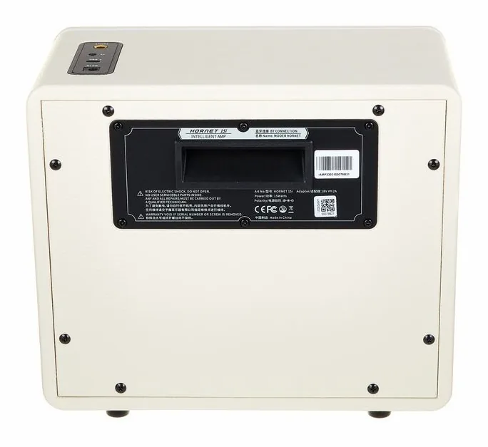 Mooer Hornet 15i Modeling Amp White, retro con le prese di collegamento