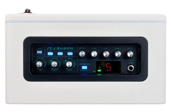 Mooer Hornet 15W LI Modeling Amp WH, angolo del cabinet
