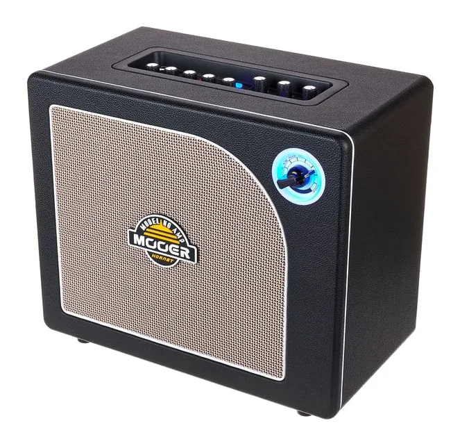 Mooer Hornet Black 30W Modeling Amp, retro con le prese di collegamento