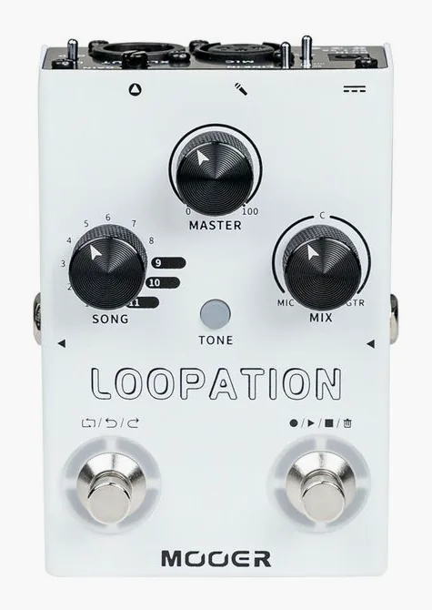 Mooer MVP3 Loopation, led e interruttore a pedale