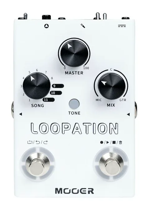 Mooer MVP3 Loopation, manopole viste dall'alto