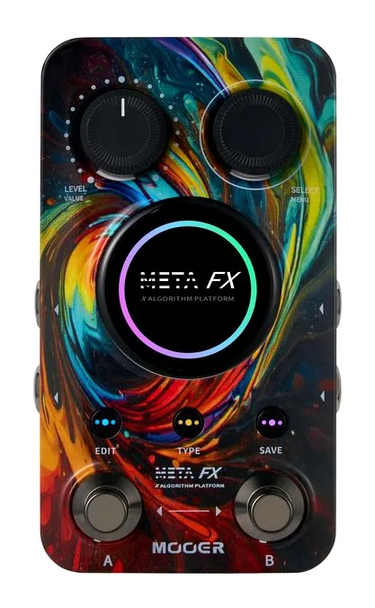 Mooer Meta FX Effects Pedal, grafica del pannello superiore