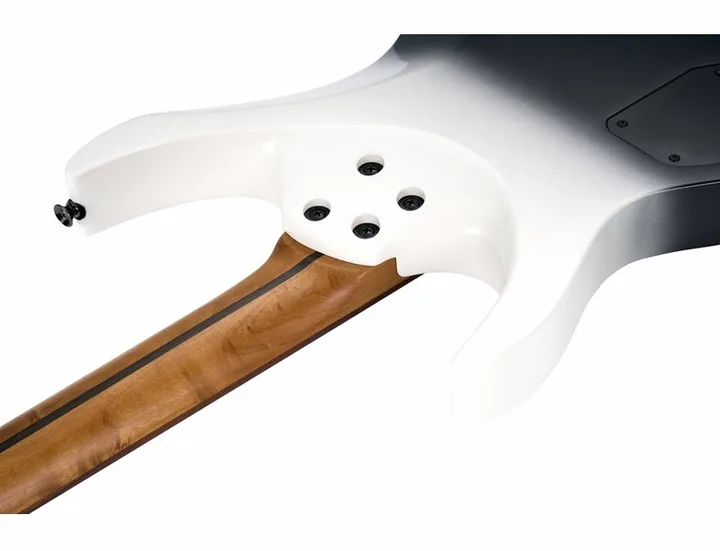 Mooer MHL50 Headless Black-White, curve del body viste dall'alto