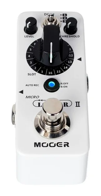 Mooer Micro Looper II, grafica del pannello superiore