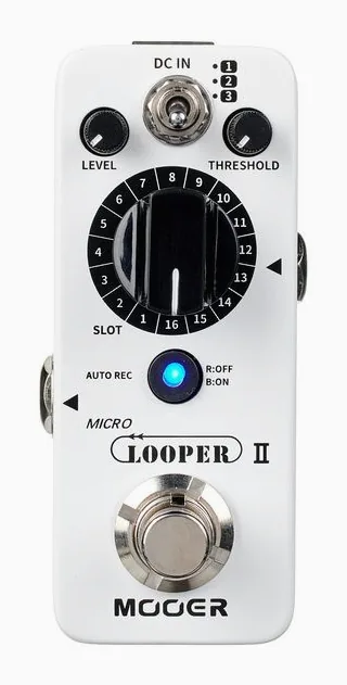 Mooer Micro Looper II, ingressi e uscite laterali