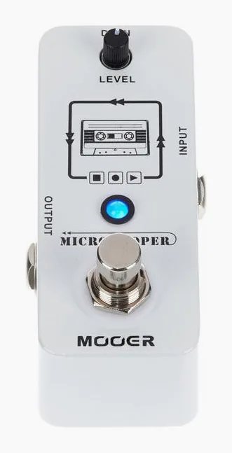 Mooer Micro Looper, manopole viste dall'alto