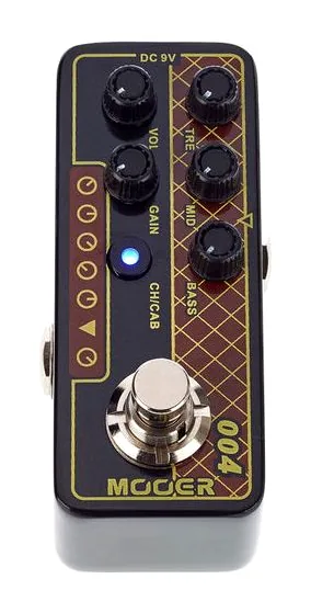 Mooer Micro PreAMP 004 Day Tripper, led e interruttore a pedale