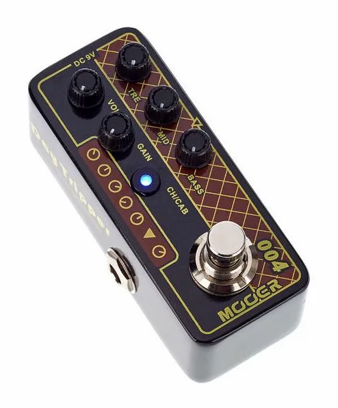 Mooer Micro PreAMP 004 Day Tripper, led e interruttore a pedale