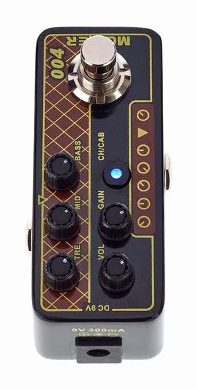 Mooer Micro PreAMP 004 Day Tripper, led e interruttore a pedale