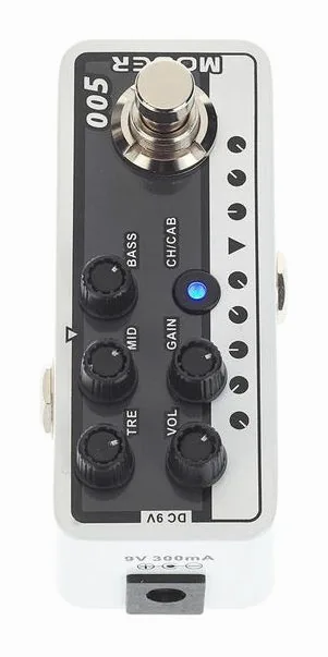 Mooer Micro PreAMP 005 Brown Sound 3, led e interruttore a pedale