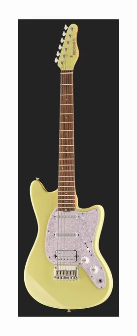 Mooer MLT10 Guitar - Candy Yellow, profilo laterale del corpo
