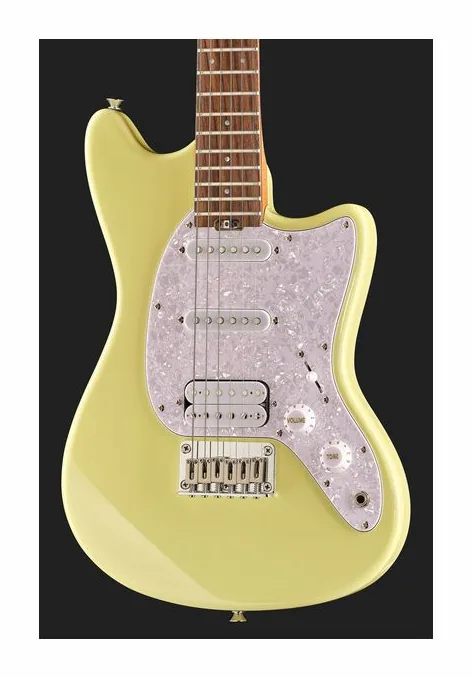 Mooer MLT10 Guitar - Candy Yellow, pickup e manopole dei controlli